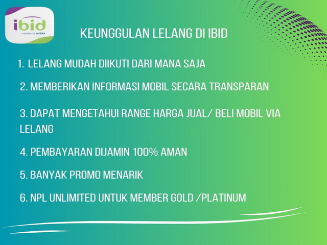 Keuntungan lelang mobil | doc. pribadi